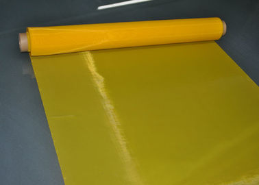 中国 黄色い64T -プリント基板のための55ミクロン ポリエステル スクリーンの印刷の網 サプライヤー
