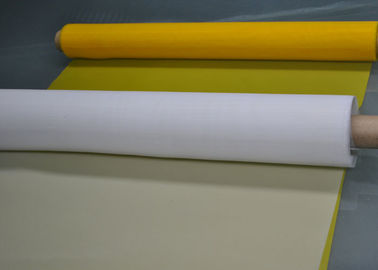 白い/黄色ポリエステル スクリーンの印刷の網60ミクロンの低い延長100T - 40