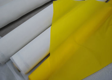 織物印刷120T - 34の白い/黄色色のための100%の単繊維ポリエステル網