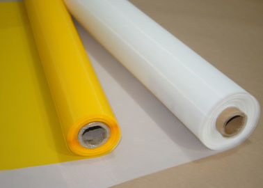 中国 ガラス印刷、158ミクロンのための白い/黄色ポリエステル ボルトで固定する布120の網 サプライヤー