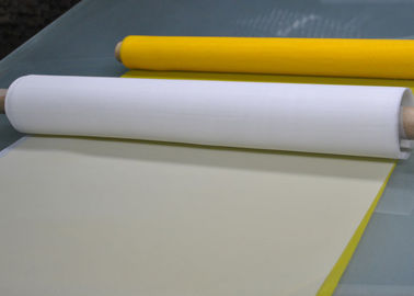 中国 50製陶術の印刷、白い/黄色色のためのインチ80Tポリエステル スクリーンの印刷の網 サプライヤー