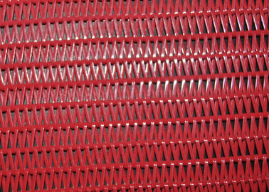 ペーパー作成機械のための赤いポリエステル螺線形のコンベヤー ベルトの網のドライヤー スクリーン
