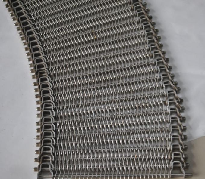 曲がる滑らかな螺線形の格子金網はベルトUの形の側面リンクを運びます